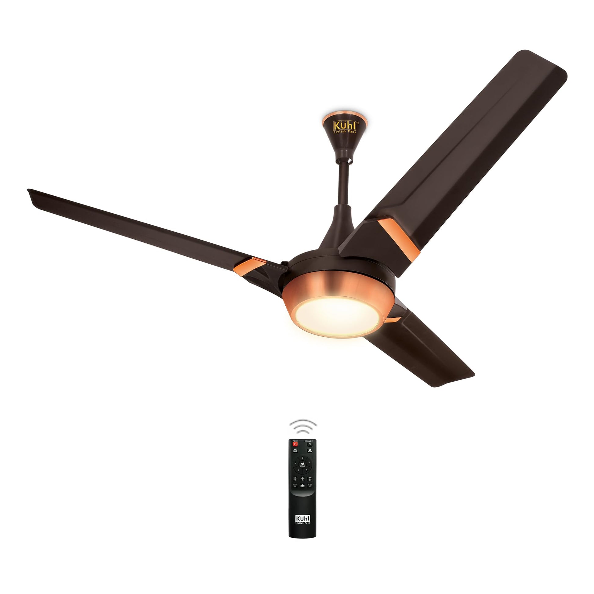 KUHL Meridian M1 1200MM 65% Power Saving BLDC Ceiling Fan With Remote | BEE 5 Star Rated & ISI Marked | High Air Flow | Down Light & Reverse Mode | 5 Year Warranty on Motor | Free Installation |White