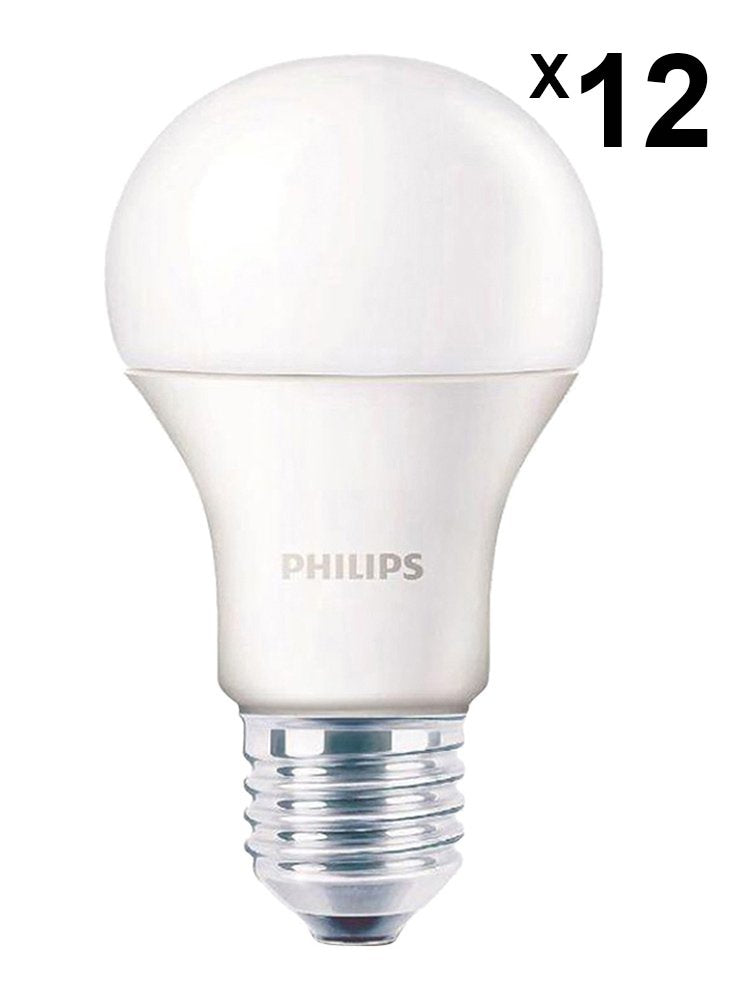 Philips E27 7-Watt LED Bulbs WW (Pack of 12, Warm White)