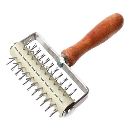 Pizza Hole Puncher, Cake Pie Pizza Cookies Bread Pastry Dough Docker Roller Wheel Hole Punch for Cake Pie Bread Pastry Baking Tool(13.3x20.5x5cm)