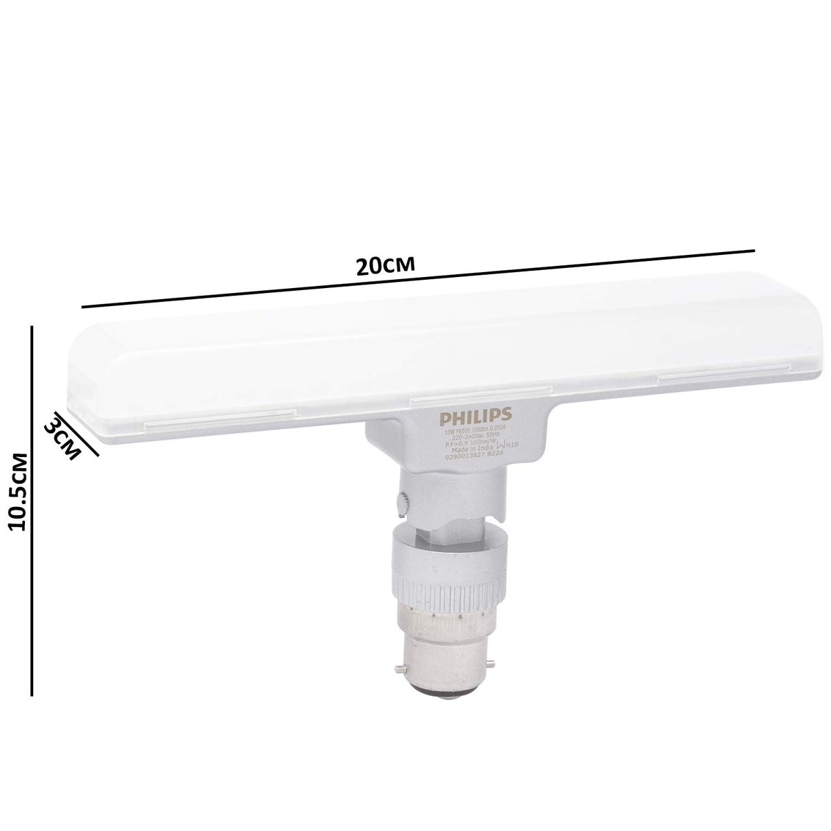 Philips 10W LED Lamp Base B22 Linear (Crystal White, Pack of 10)