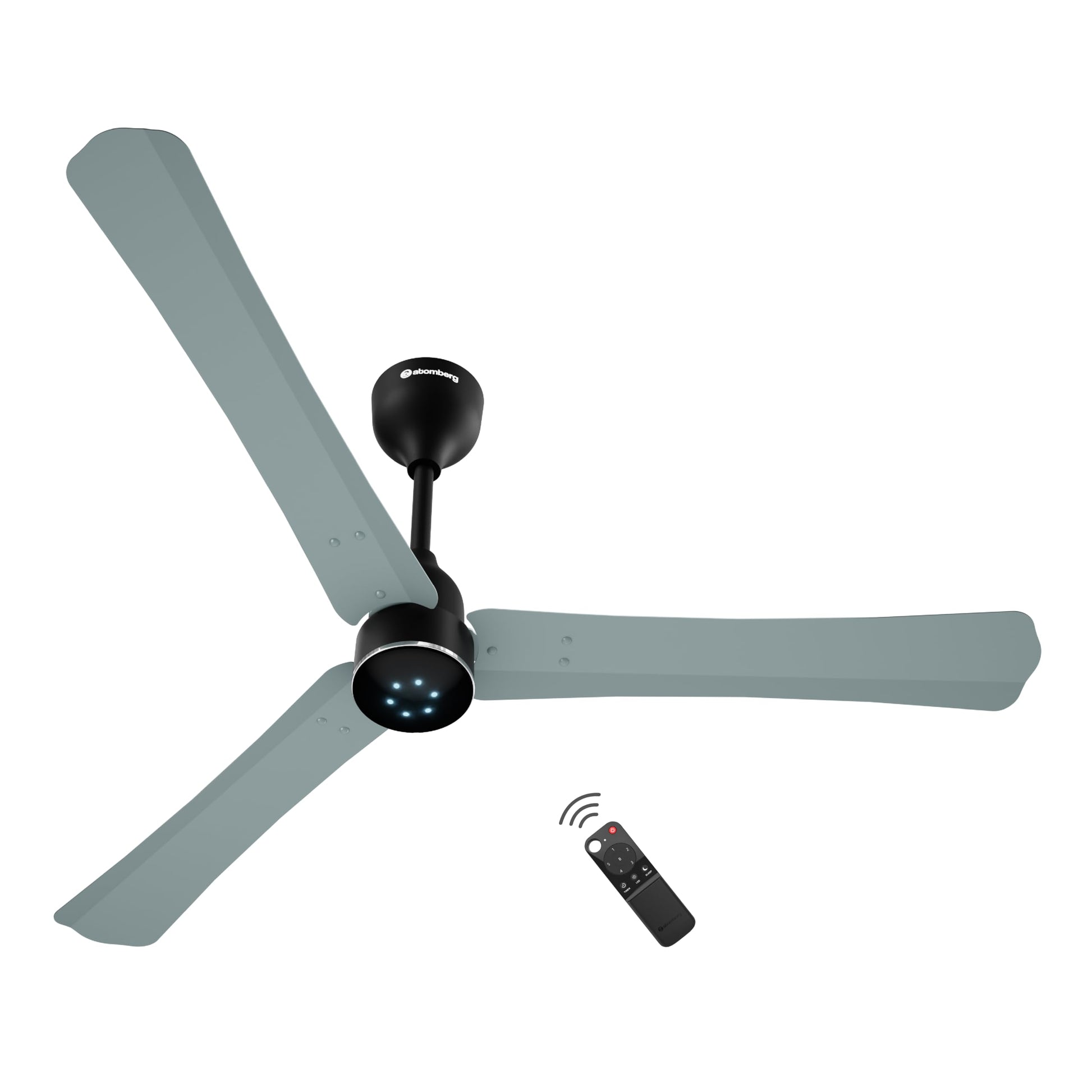 atomberg Renesa Halo Smart Alexa Enabled 1200mm BLDC Ceiling Fan with Remote |BEE 5 star | High Air Delivery |Low noise |LED Speed Indicator |Sleek Design | | 3 Year Warranty| Gloss White & Gold Ring