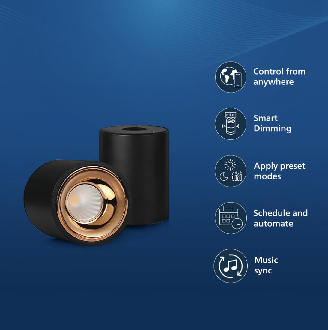 Philips 12W Smart Wi-Fi Surface COB Spot Light, tunable Light Warm to Cool