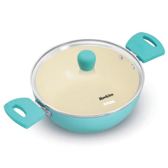 Hawkins 1.25 Litre Casserole, Aqua Baby Casserole with Glass Lid, Aqua Blue (UBC125G)