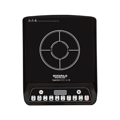 Maharaja Whiteline Superion 12DX Neo Plus Induction Stove with Pan Sensor Technology with 7 Preset Indian Menus - Black, 1200W