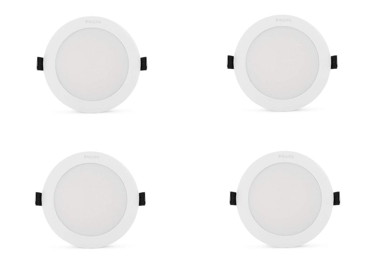 Philips 5-Watt Round Astra Prime Plus Recessed Downlighter Ceiling Panel Light (Cool White,Pack of 4)