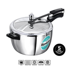 Hawkins 7 Litre Triply Stainless Steel Pressure Cooker,Wide Cooker, Inner Lid Cooker, Silver (HSST7W)