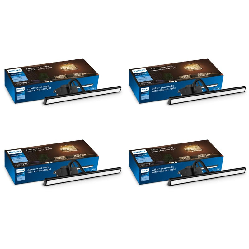 Philips 7-Watts Moonglade Black Picture Light (Pack of 4)