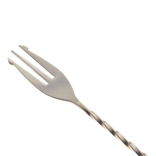 Dynore Stainless Steel Bar Spoon with Fork Size 30 Cm Long