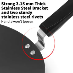 Hawkins Futura 30 cm Tava, Hard Anodised Tawa with Plastic Handle, Black (AT30P)