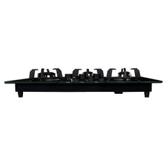 Faber Hob/Hobtop 3 Brass Burner Auto Electric Ignition Glass Top (Maxus HT783 CRS BR CI AI) Black