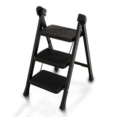 HOUZA Steel Ladder for Home 6 Steps Foldable with Anti-Skid Wide Steps (30cm x 20cm) | 6 Step Ladder for Home Use with D-Shape Rods | Secure Lock | 150 Kg Capacity Folding Ladder | 5 Year Warranty