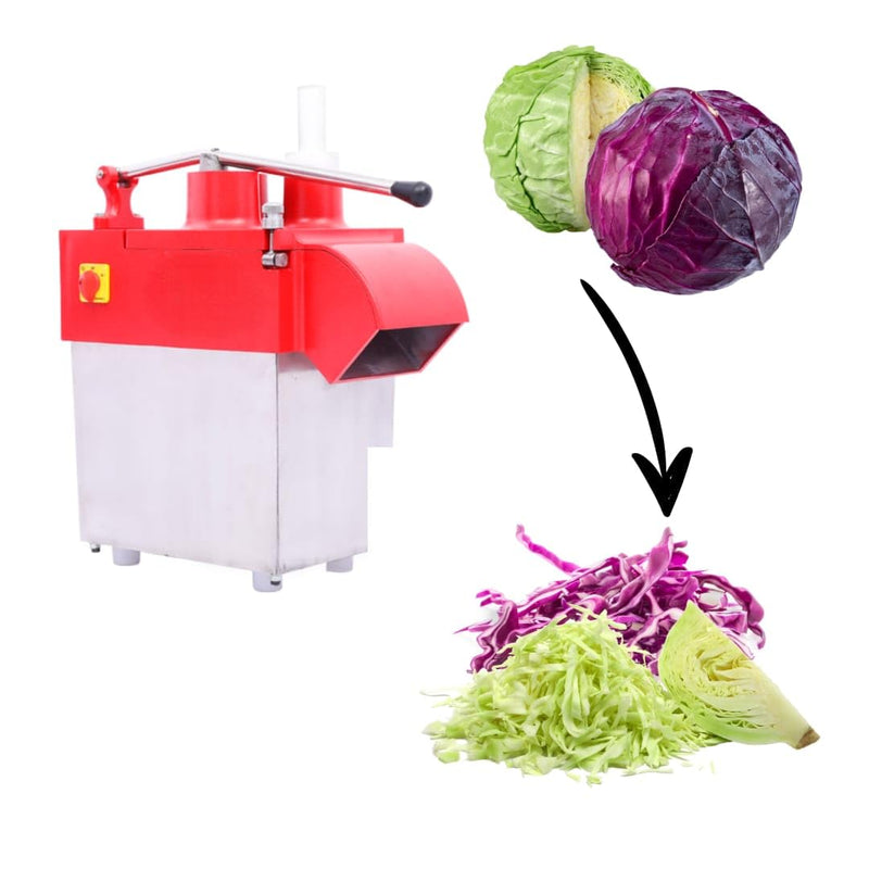 KRN Cabbage Grating Machine Red for Hotels & Restaurant with Stainless Steel Blade Grater Output 150kgs/hr Commercial Use Only