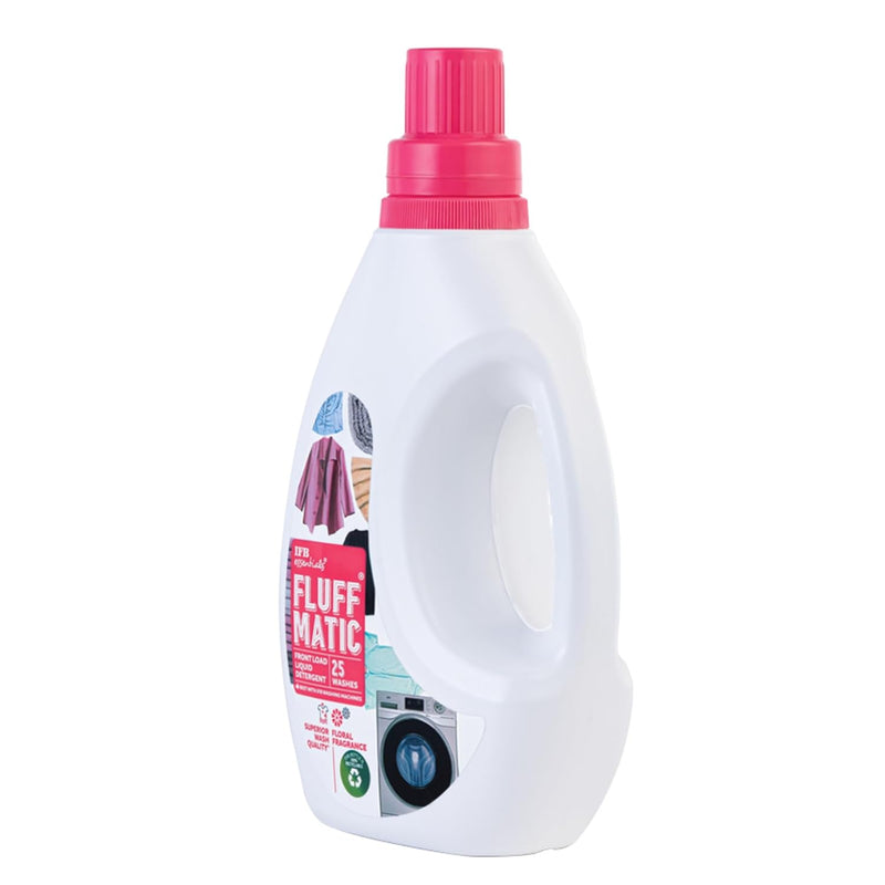 IFB Essentials Fluff Matic Front Load Liquid Detergent - 880ML | Removes Tough Stains | Concentrated Formula for Extra W