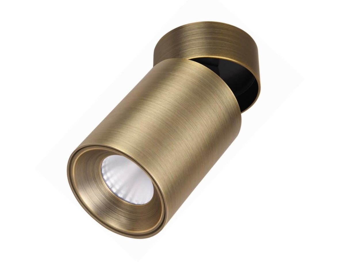 Philips 12W Flex Surface LED COB Brass Finish in Aluminum Warm white-3000k Adjustable Focus with a 90-Degree