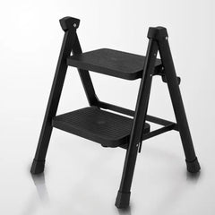 PROHOME Steel Ladder for Home 3 Steps Foldable with Anti-Skid Wide Steps (30cm x 20cm) | 3 Step Ladder for Home Use with D-Shape Rods | Secure Lock | 170 Kg Capacity Folding Ladder | 5 Year Warranty
