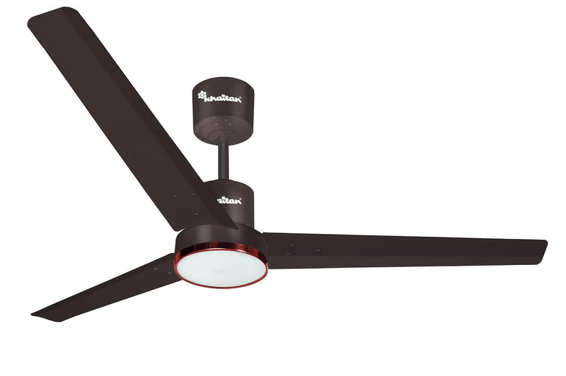 Khaitan Airwave Underlight BLDC 1200 mm Ceiling Fan with Remote | 5 Star (Black)-1
