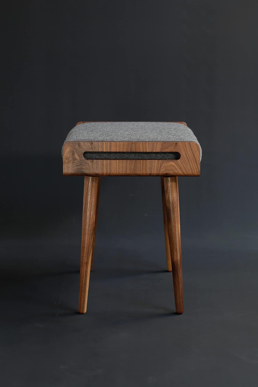 Sheesham Wood Ottoman Stool with Cushion | Compact Wooden Footrest & Seating Stool | Multipurpose for Living Ro