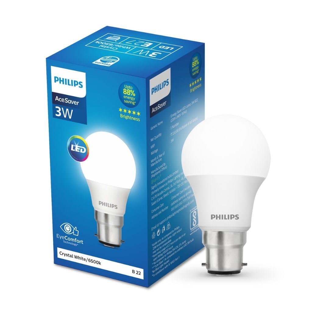 Philips 3-watt LED Bulb - AceSaver LED Bulb (Pack of 24)