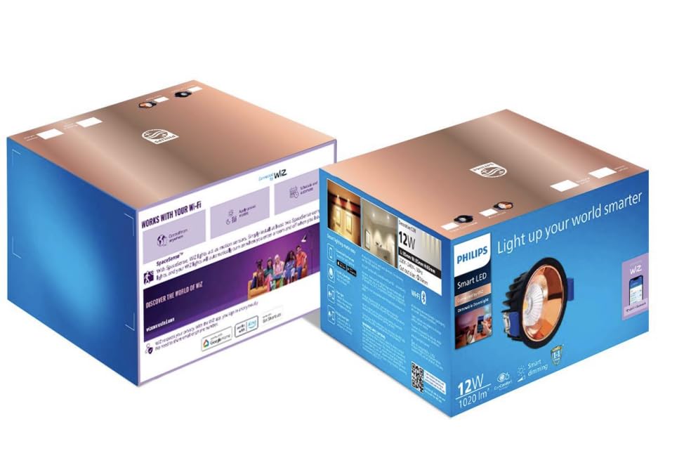 Philips 12W Smart Wi-Fi Dim Deco COB NW Rose Gold