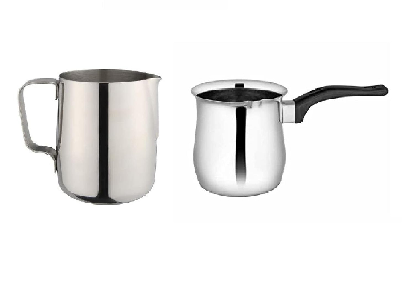 Dynore Stainless Steel Coffee Set Milk Jug and Coffee Warmer-2 Pcs, 1000 ml