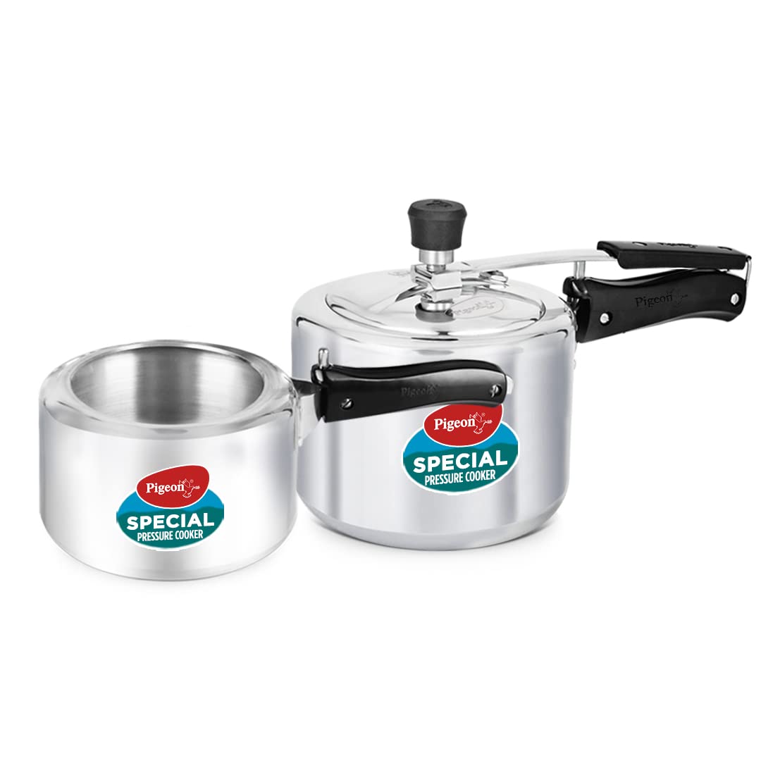 Pigeon by Stovekraft Aluminium Inner Lid Pressure Cooker (Silver) BIS Certified