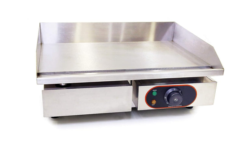 Stainless Steel Commercial Electric Griddle Pan Plate 1.5 Ft – Heavy Duty Flat Top Grill for Restaurants, Hotels, and Home Use, Silver