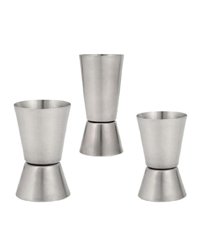 Dynore Stainless Steel Double Sided Set of 3 Tall Peg Measure Set- 15/30, 20/40, 30/60 ml