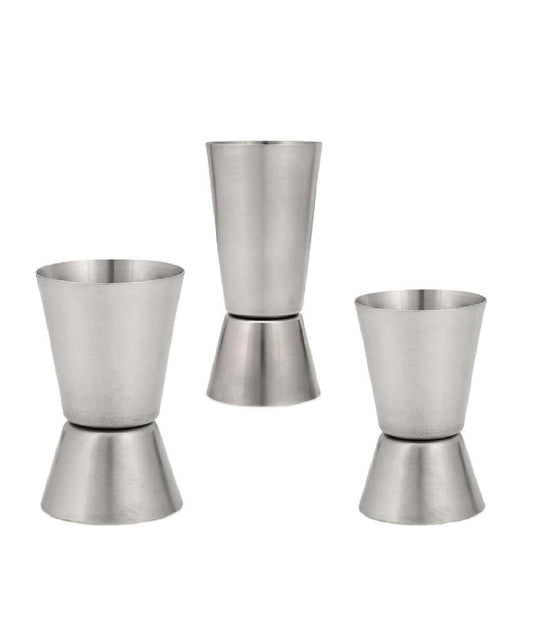 Dynore Stainless Steel Double Sided Set of 3 Tall Peg Measure Set- 15/30, 20/40, 30/60 ml