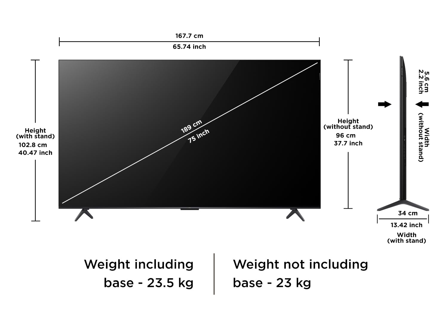 TCL 189 cm (75 inches) 4K UHD Smart QD-Mini LED Google TV 75Q6C