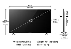 TCL 189 cm (75 inches) 4K UHD Smart QD-Mini LED Google TV 75Q6C