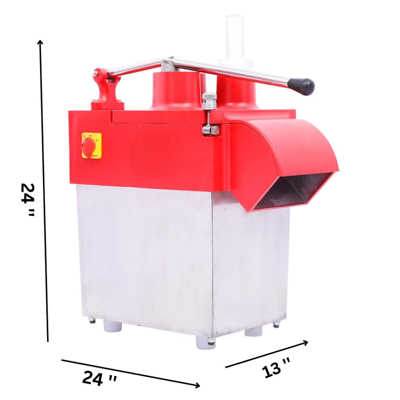 KRN Potato French Fries Vegetable Cutting Machine (Red) for Hotels & Restaurants with Stainless Steel Blade Output 150kgs/hr Commercial Use Only