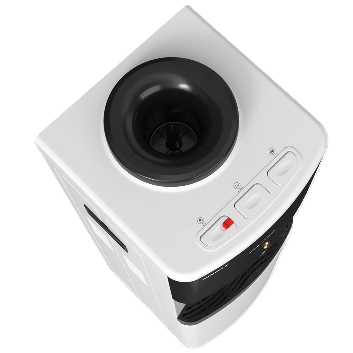 Havells Polaris Top Load Water Dispenser - Hot, Cold & Normal Water, Food-Grade ABS Body, Stainless Steel Tank, LED Indicator, Child Lock, Removable Drip Tray, 1-Year Warranty (White-Black)