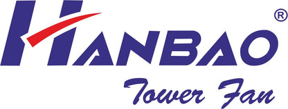 HANBAO High-Speed Tower Fan with TOP safety copper motor, 3 Speed - 2 Way Air Deflection, High Air delivery @ 2300 m3/hr, upto150 watts, GATI, 30 months warranty