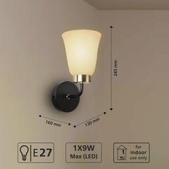 Philips Trumpet Black & Brass Wall Light