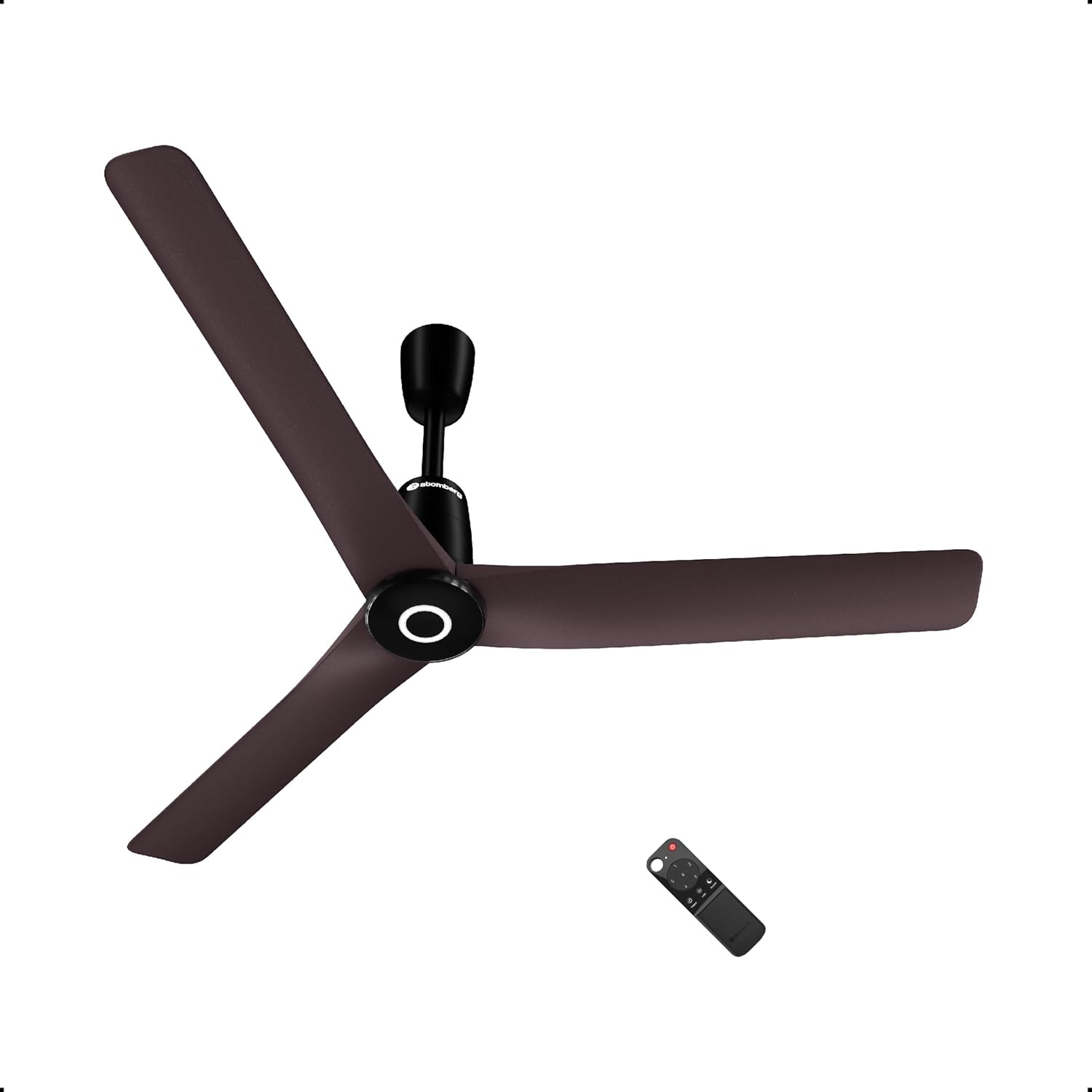 atomberg Aris Contour Smart 1200mm Voice Controlled BLDC Ceiling Fan with Remote |BEE 5 Star| Best-in-class Air Flow | Silent Operation| Designer Fan | Free Installation | 5 Year Warranty |Umber Brown