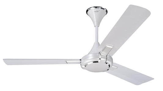 V-Guard Exado Pro AS High Speed Ceiling Fan For Home | BEE 1 Star Rating | 400 RPM | Dust Repellent Technology | Easy to Clean| (Pearl White Silver),1.2 Meter