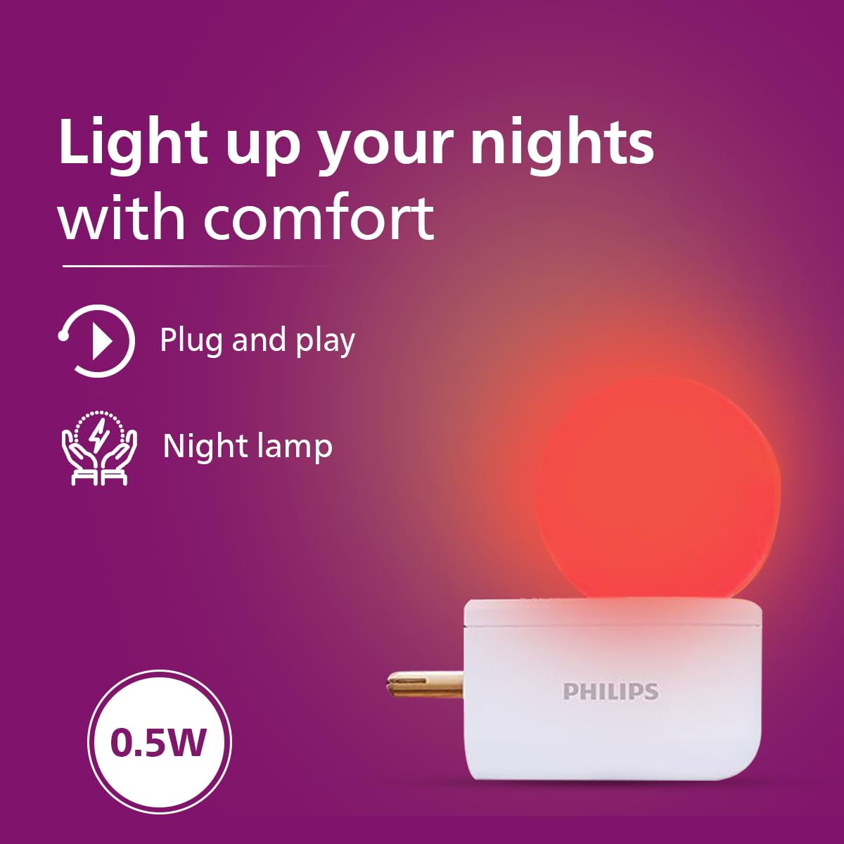Philips 0.5W LED Bulb Red (Pack of 24)