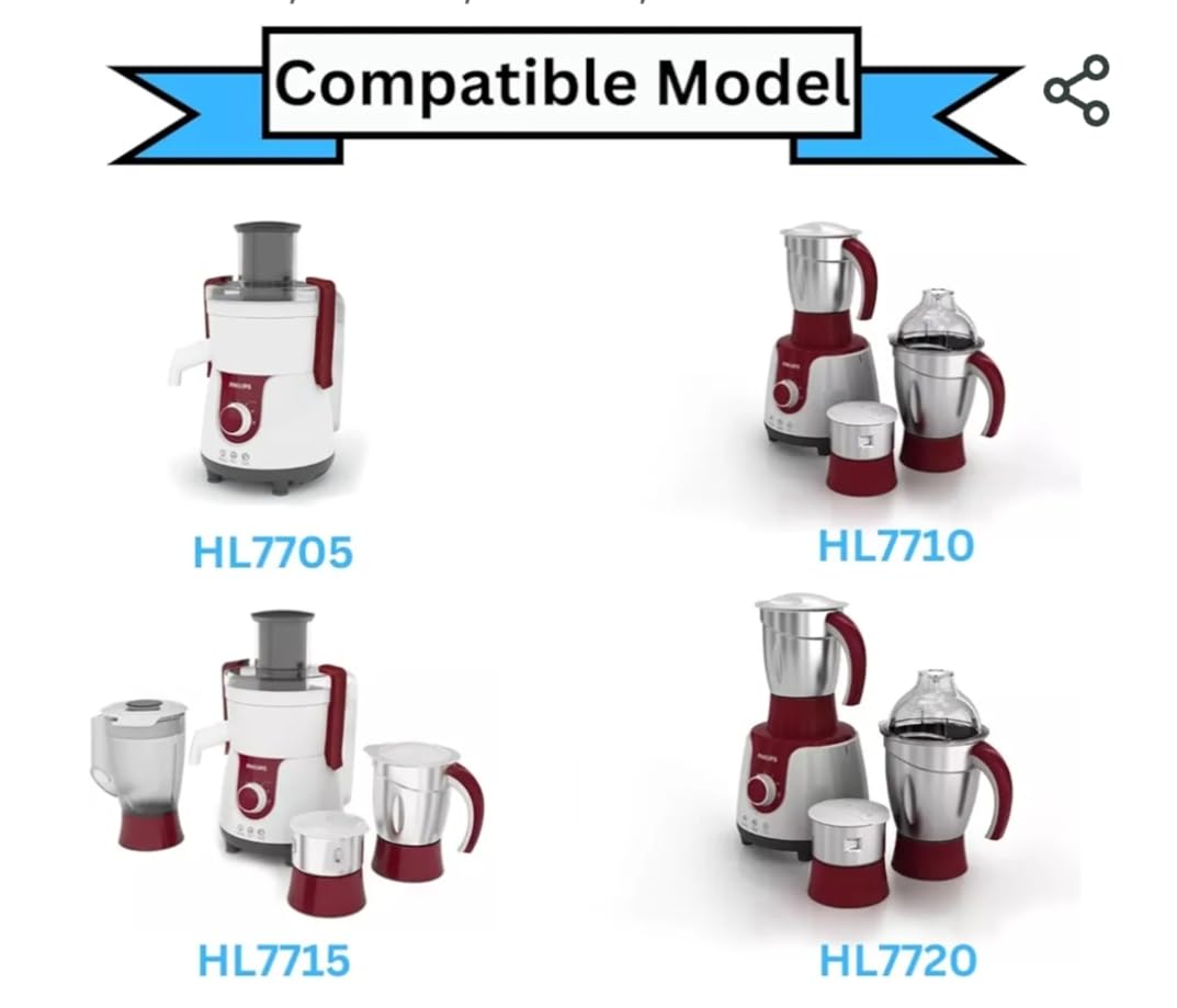 Philips HL7705/HL7715 Blender Jar Assembly (Assorted Colour)