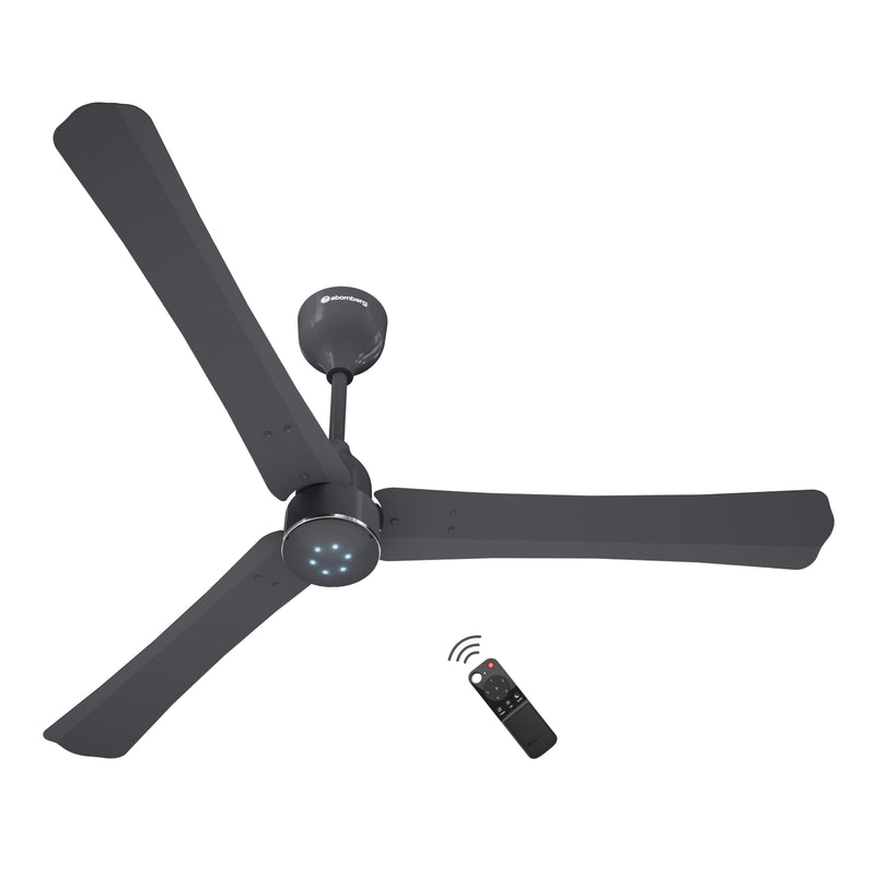 atomberg Renesa Halo Smart Alexa Enabled 1200mm BLDC Ceiling Fan with Remote | BEE 5 star | High Air Delivery | Low noise | LED Speed Indicator | Sleek Design | | 3 Year Warranty| Matte Brown & Black