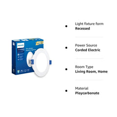 Philips 15-watt Round LED Downlighter (Pack of 24)