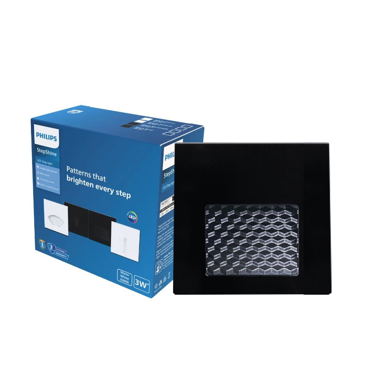 Philips 3W StepShine LED Step Light for Indoor & Outdoor Use