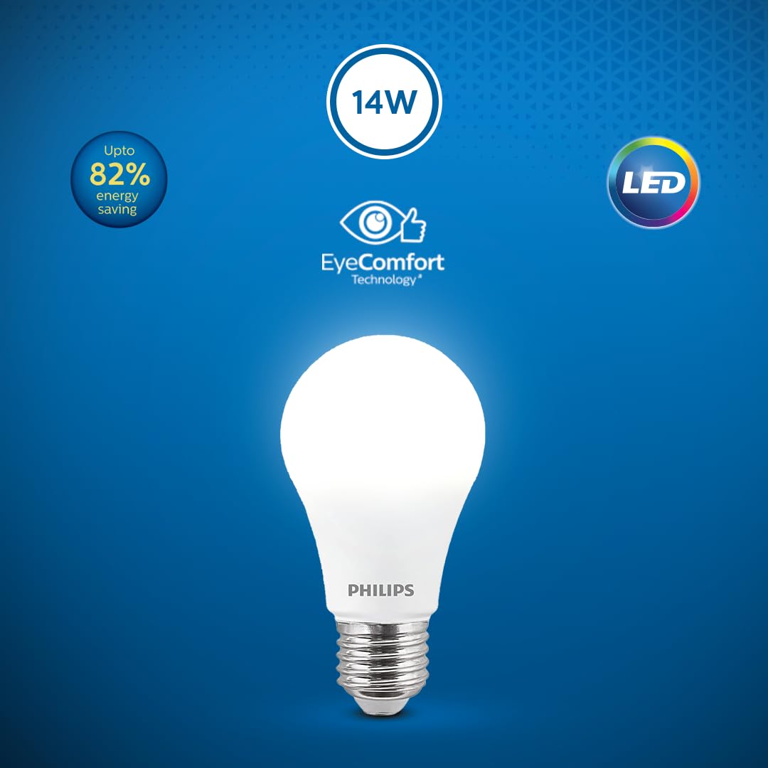 Philips 14W e27 LED Crystal White Bulb, Pack of 1 (Stellar Bright)