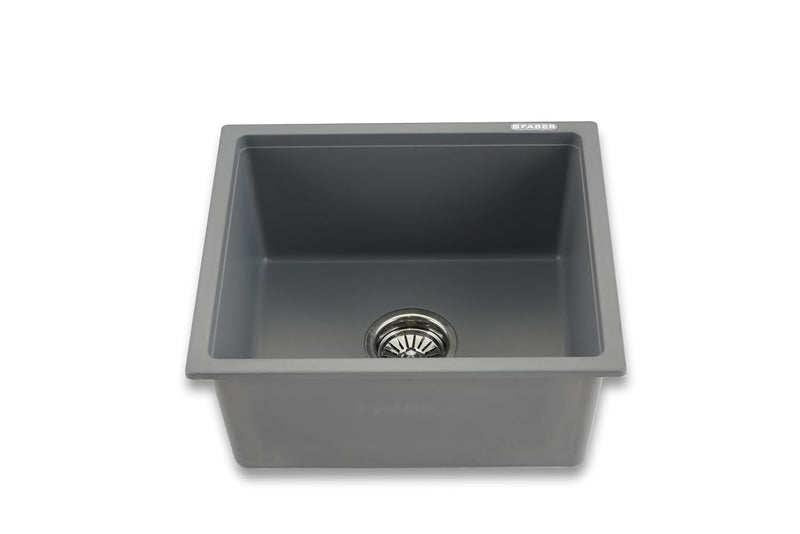 Faber Verona Ingranite18"X16"Single Bowl Sink|Includes Plumbing Waste Kit|25 Years Warranty|Silent,Scratch,Dent & Heat R