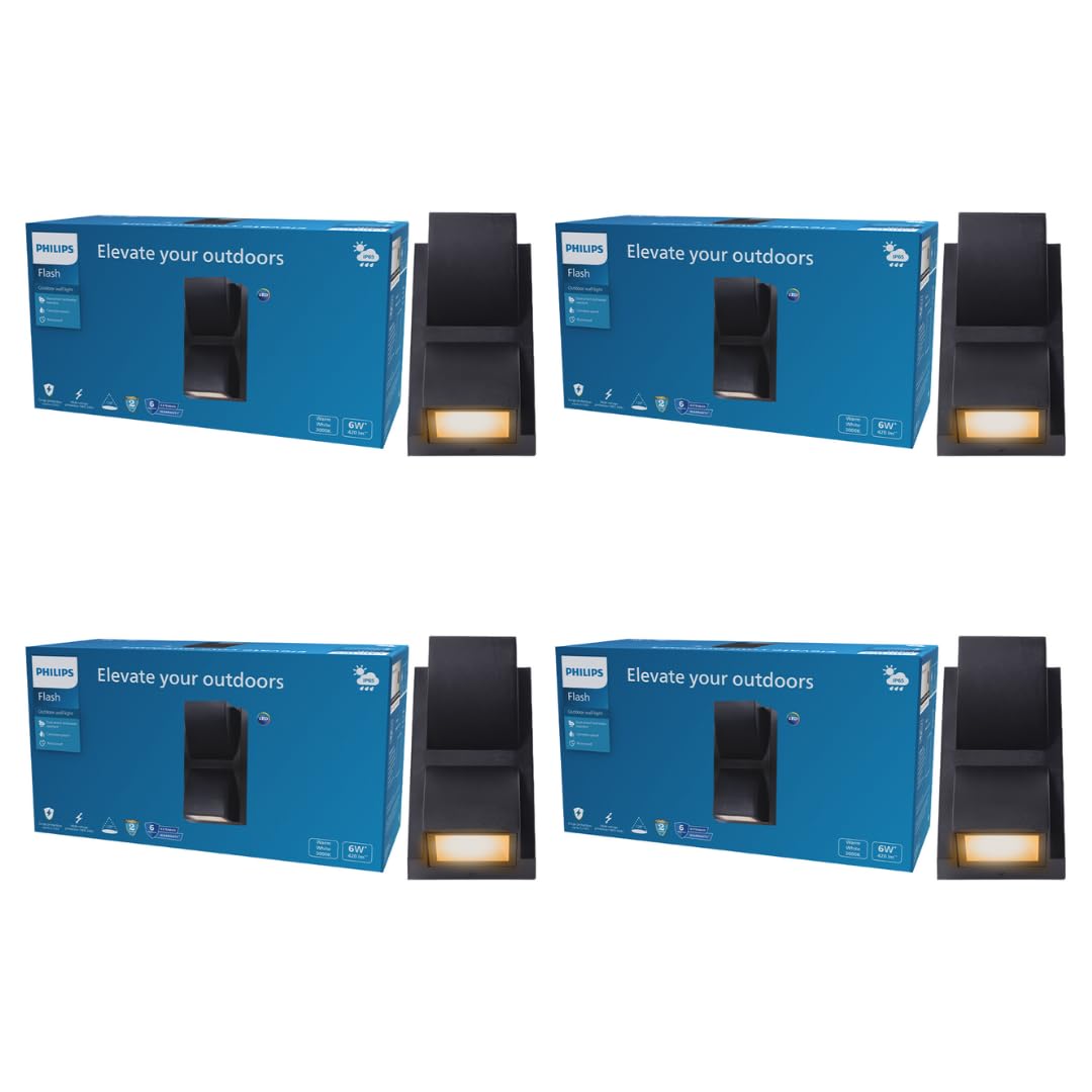 Philips 6W 2-Way Decorative Wall Light (Pack of 4)