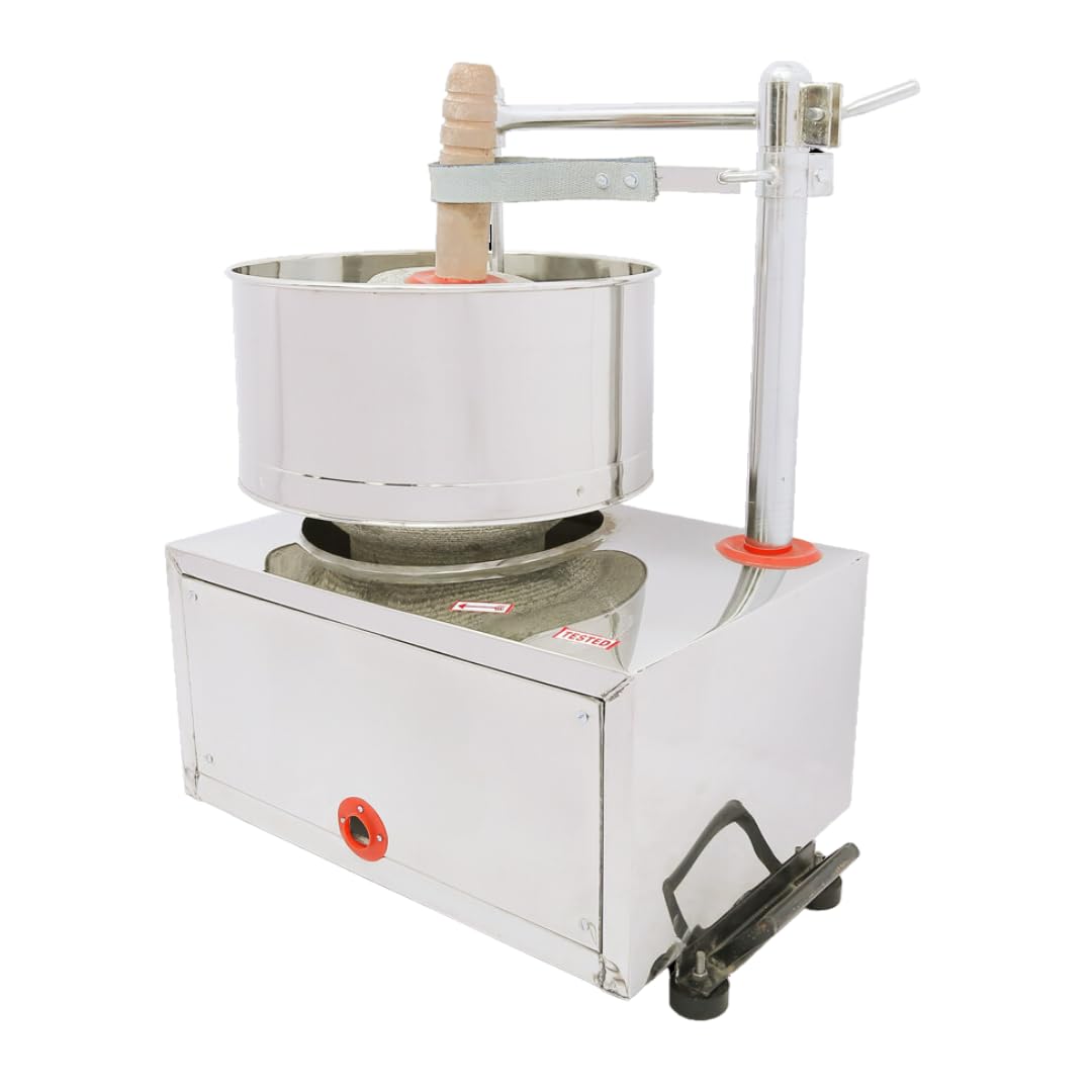 KRN Stainless Steel Commercial Ordinary Wet Grinding Stone Set 7 Litre