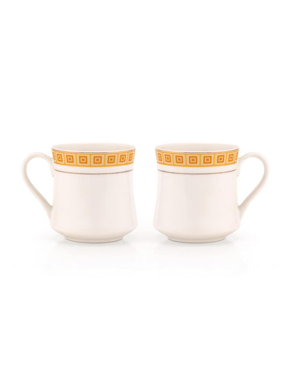 Clay Craft Fine Ceramic Tea/Coffee Cup Set of 6-200 ml Each (Regal R104), Tea Cup Set of 6, Microwave & Dishwasher Safe, Mugs for Coffee, Cups Set of 6, Mug Set, Gift Set, Ideal for Gifting