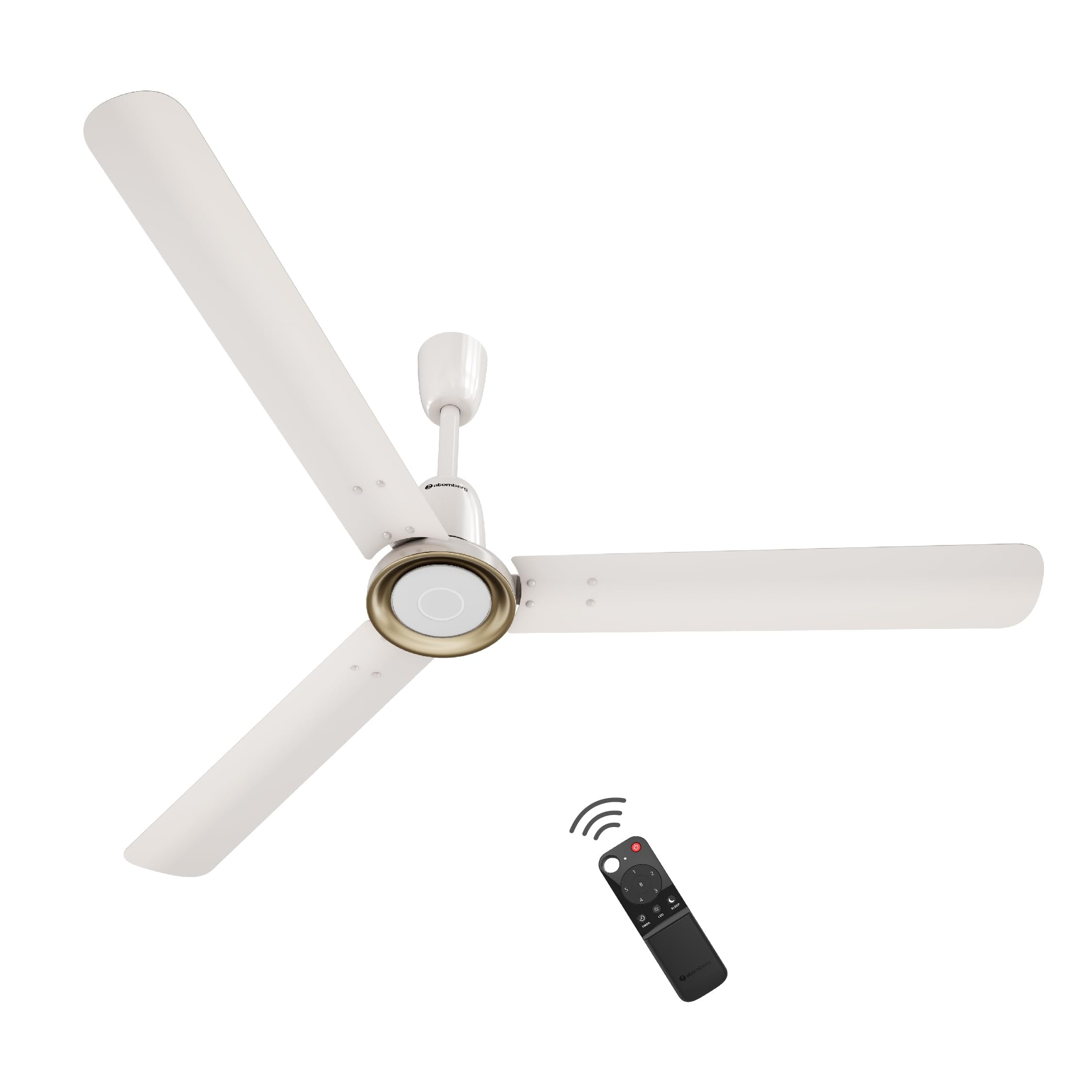 atomberg Studio Nexus Smart 1200mm BLDC Ceiling Fan with IoT & Remote Control | BEE 5-star | Newly Launched | High Air Delivery with Moonbeam Light | Low noise | 5 Year Warranty| Pearl White