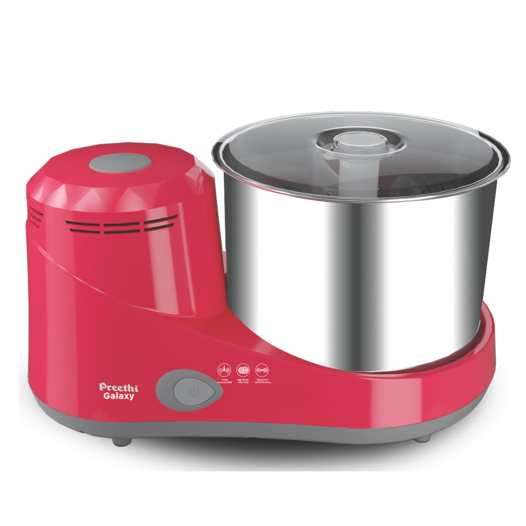 Preethi Power Grind Wet Grinder|150W 2L Stainless Steel Table Top Wet Grinder|Ideal for Making South Indian Batter in Your Kitchen