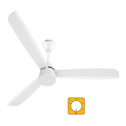 atomberg Renesa Prime 1200mm BLDC Ceiling Fan | Compatible with Step Regulator | BEE 5 star | High Air Delivery | Low Noise | Sleek Design | Power Saving | 3 Year Warranty| Gloss White