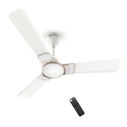 atomberg Erica Nuvo 1200mm BLDC Ceiling Fan with Remote | Award Winning Designer Fan | BEE 5 star | High Air Delivery | Low noise operation | Elegant Trims | 3 Year Warranty | Snow White